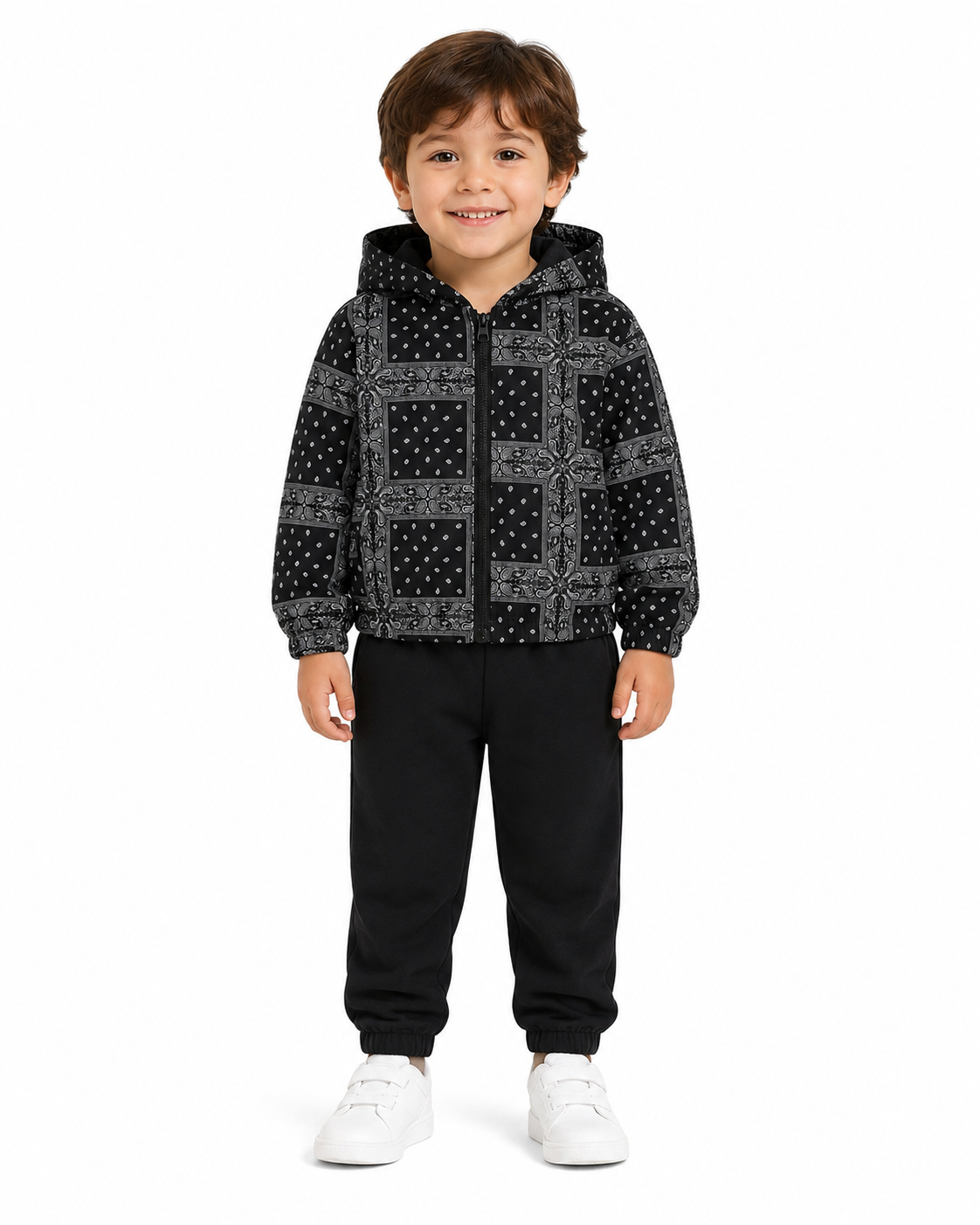 Baby Boys Paisley Hooded Jacket & Pants Set thumb 2
