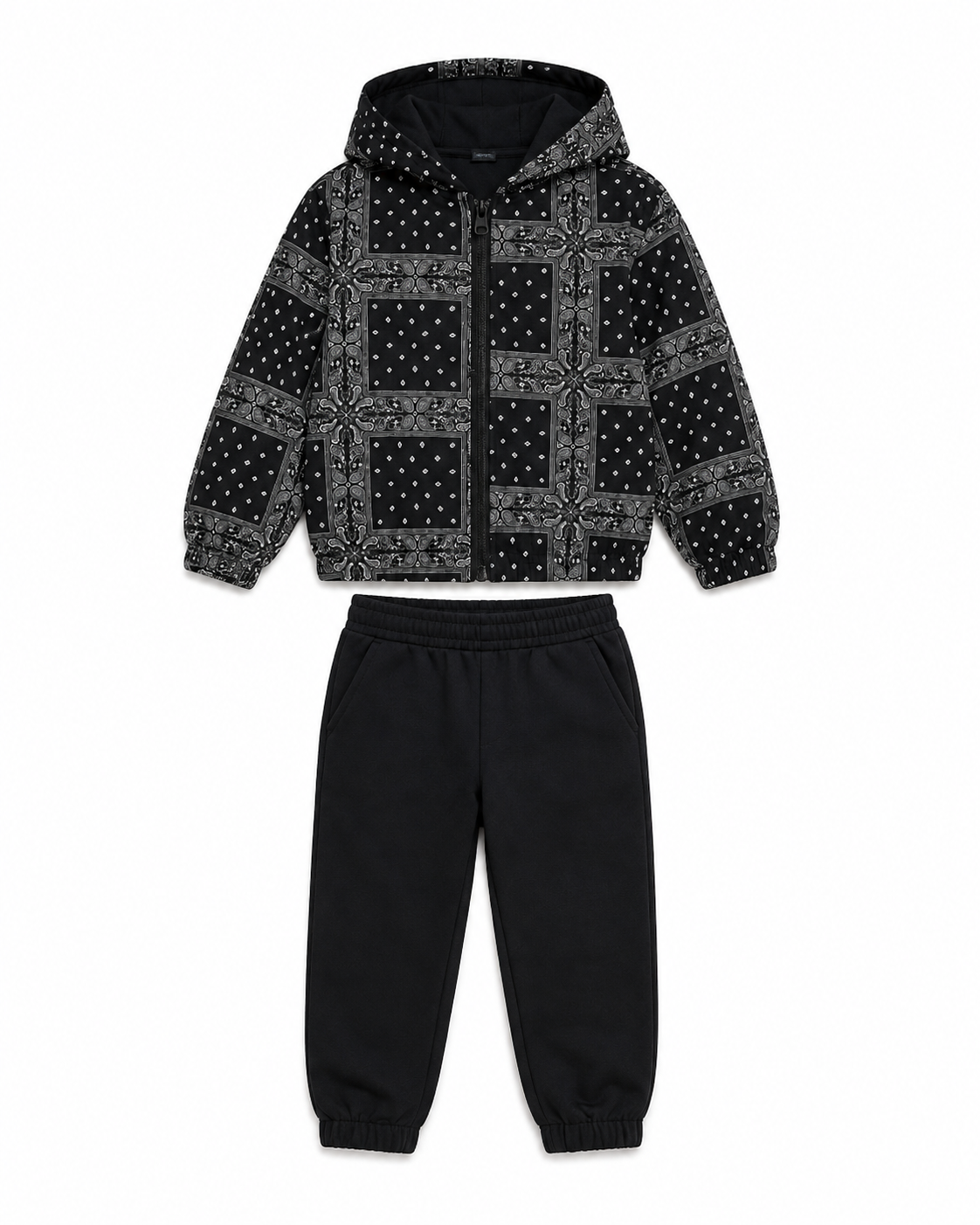 Baby Boys Paisley Hooded Jacket & Pants Set