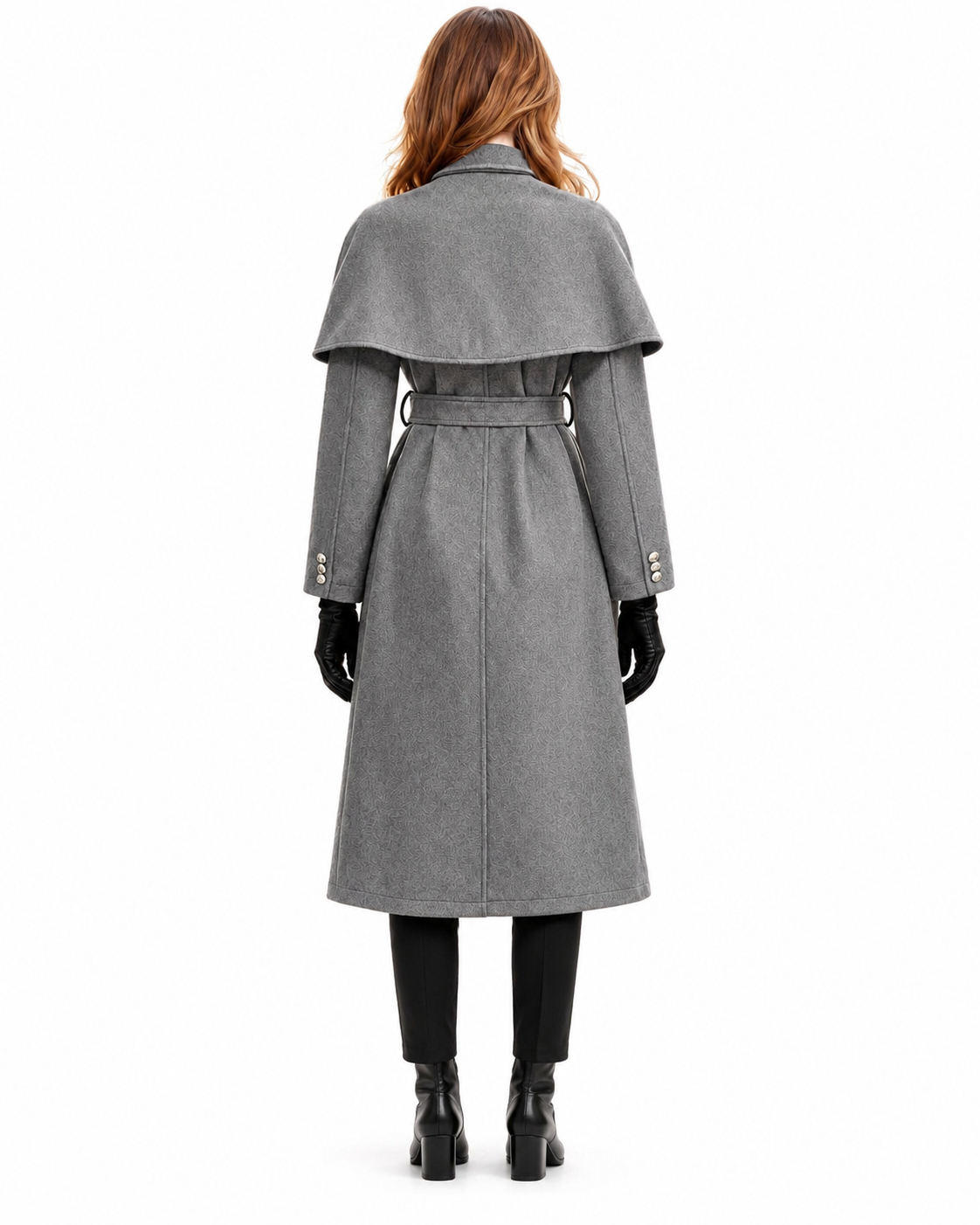 EMERY ROSE Women’s Elegant Cinched Waist Wrap Coat thumb 3