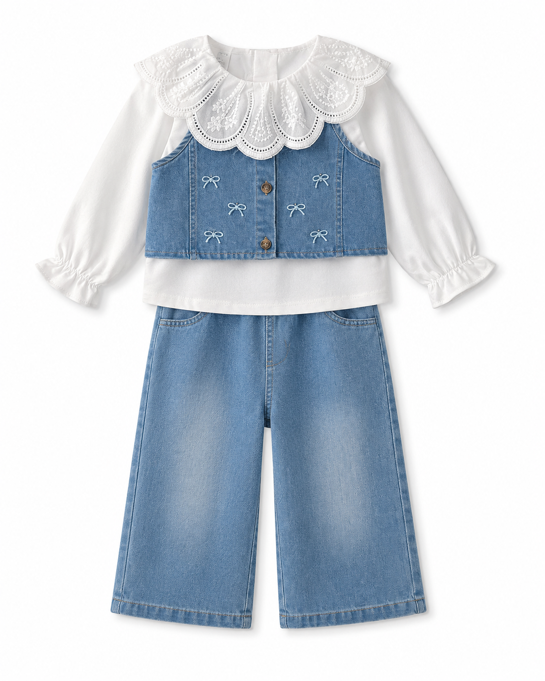 Baby Girl Denim Outfit Set
