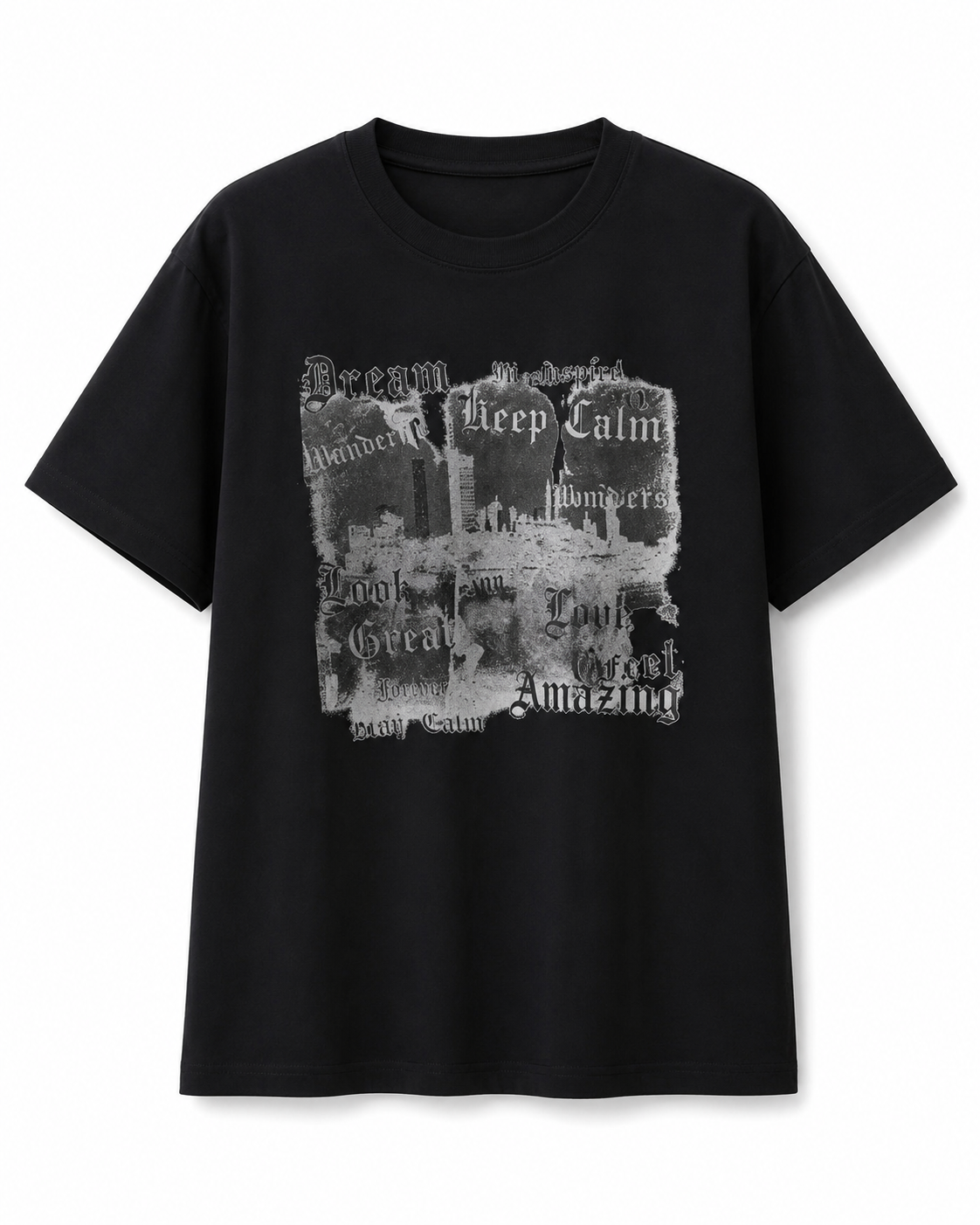 Women Black Graphic T-Shirt