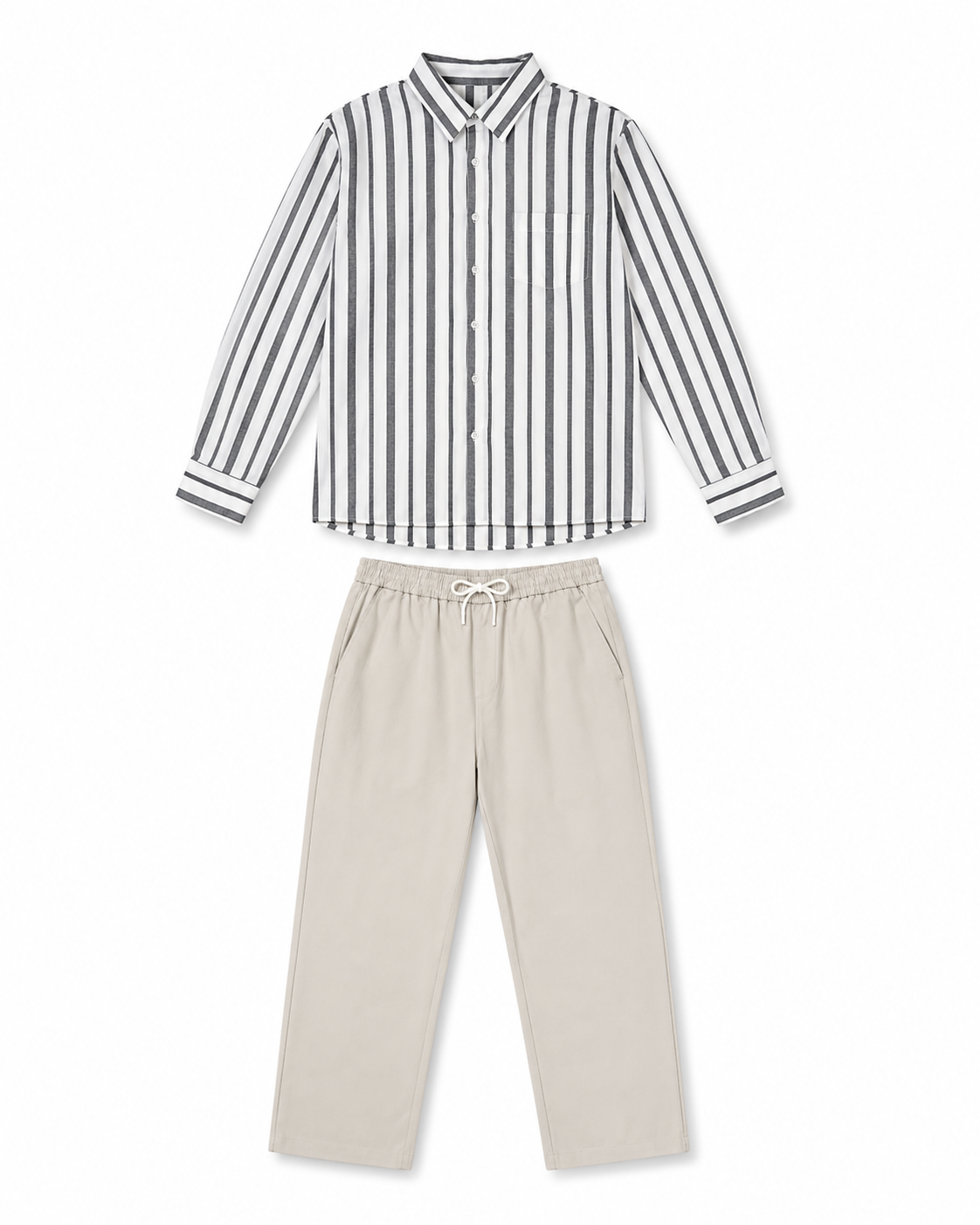 Men’s Striped Shirt & Pants Set