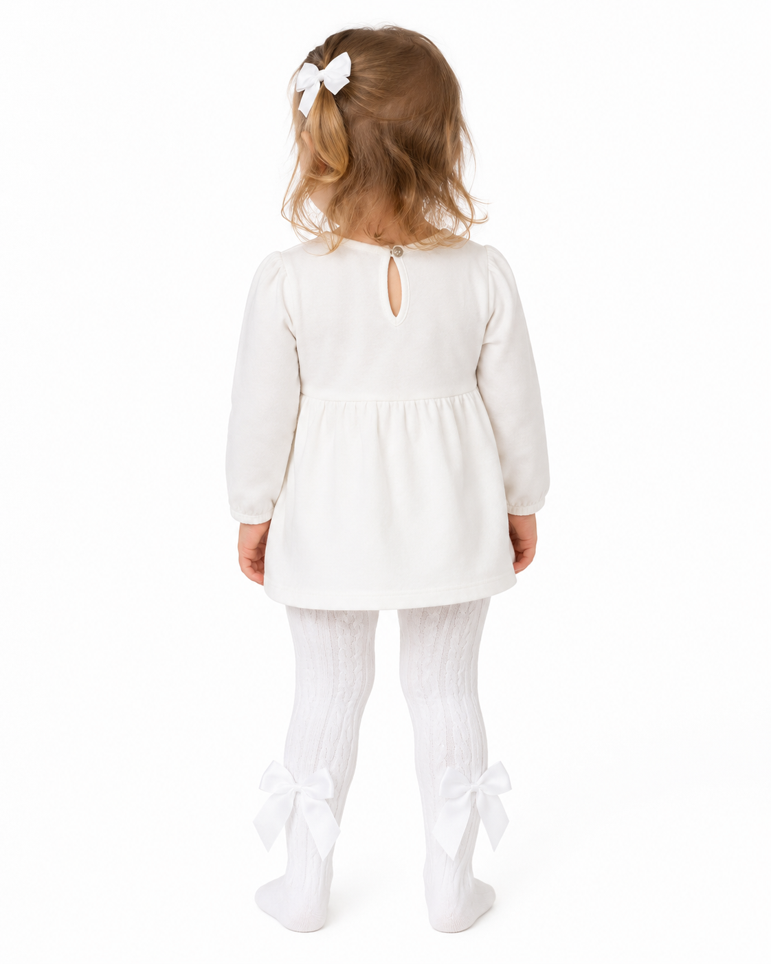 Baby White Bow Tights thumb 3