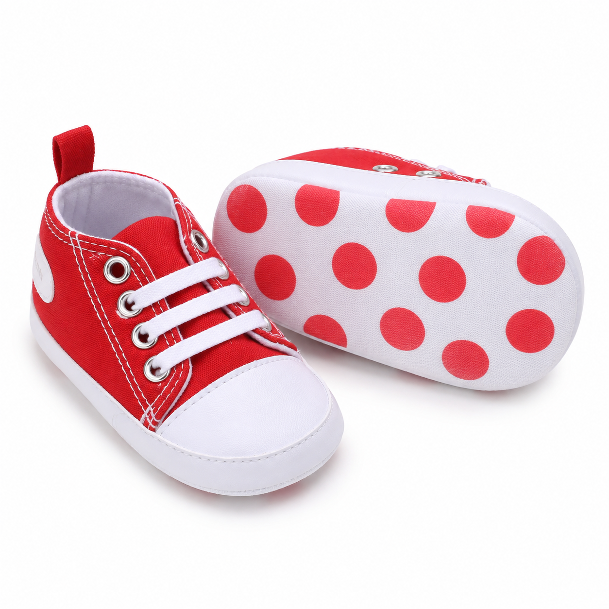 Infant Red Canvas Sneakers thumb 3