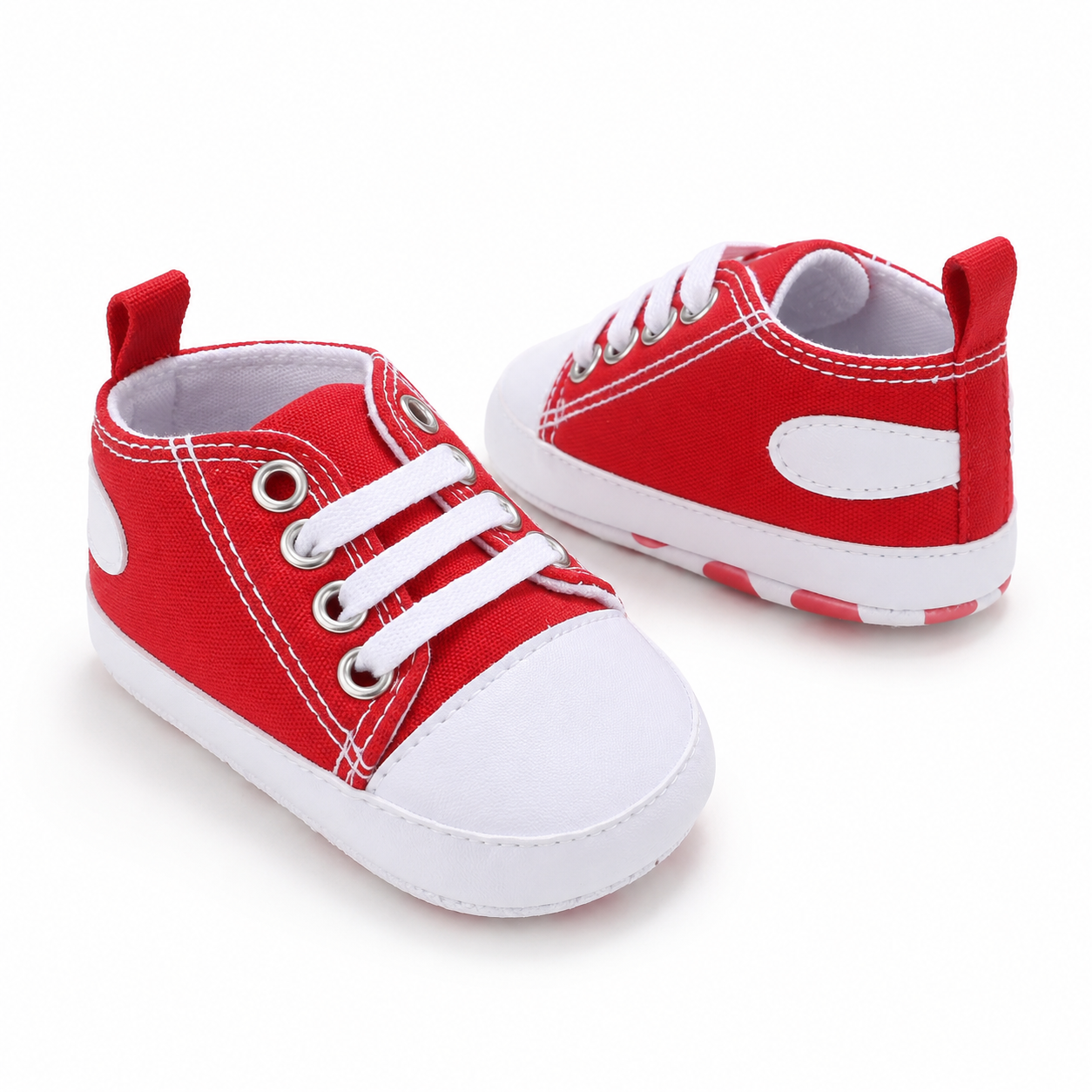 Infant Red Canvas Sneakers