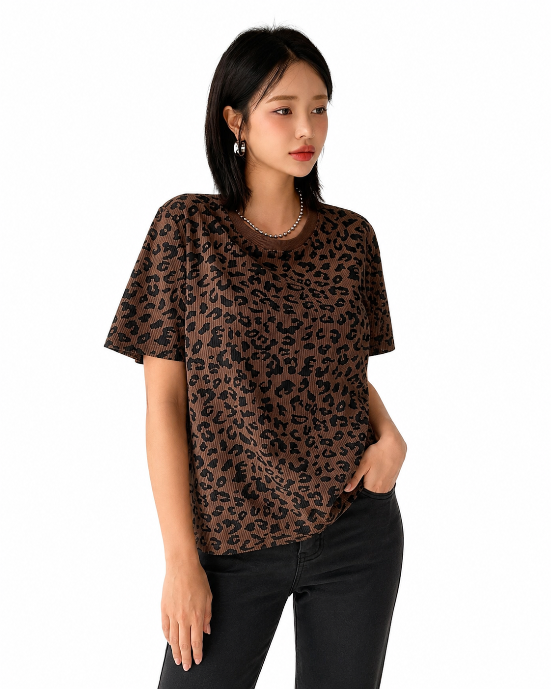 Leopard Print Short Sleeve T-Shirt thumb 2