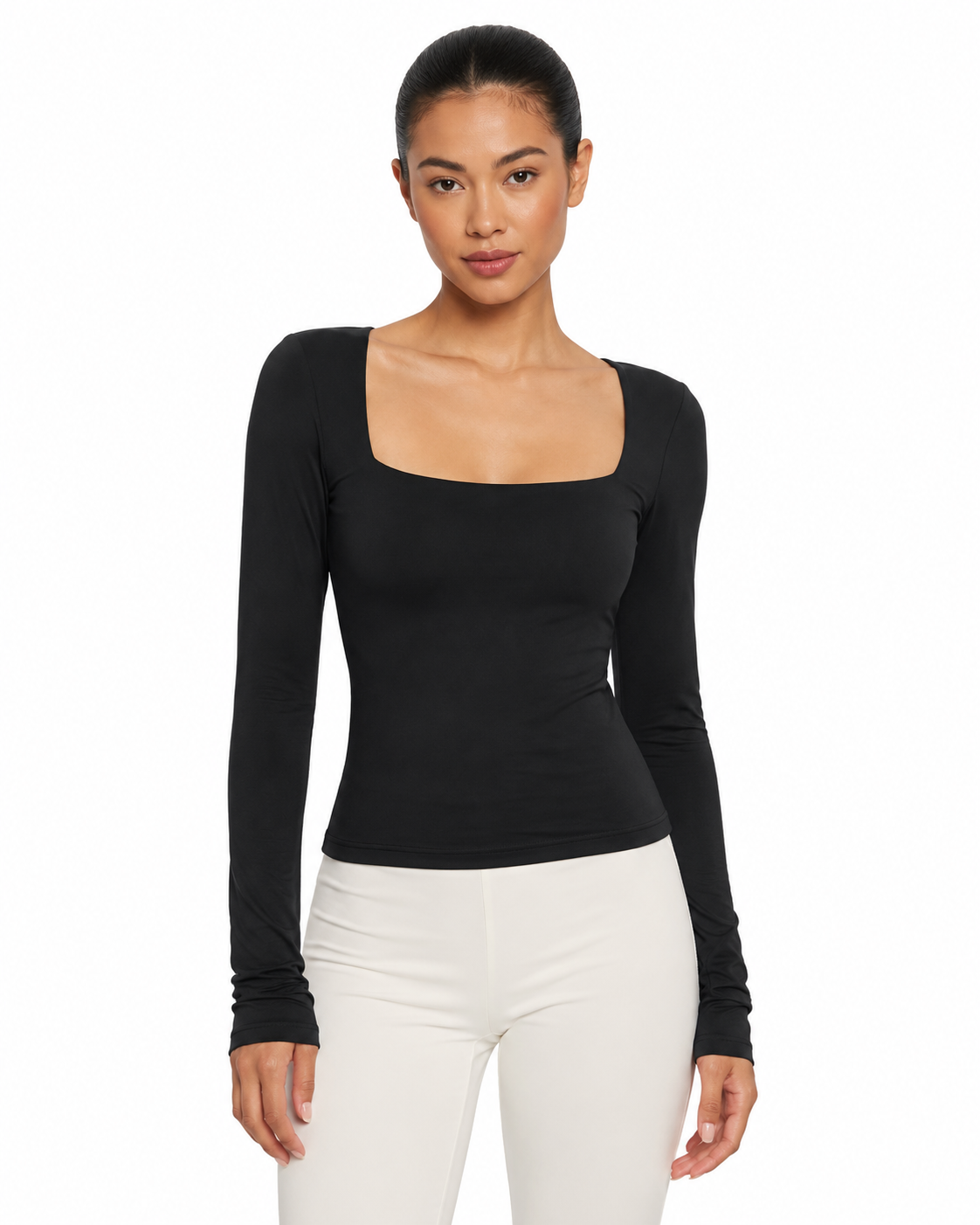 Square Neck Long Sleeve Top thumb 2