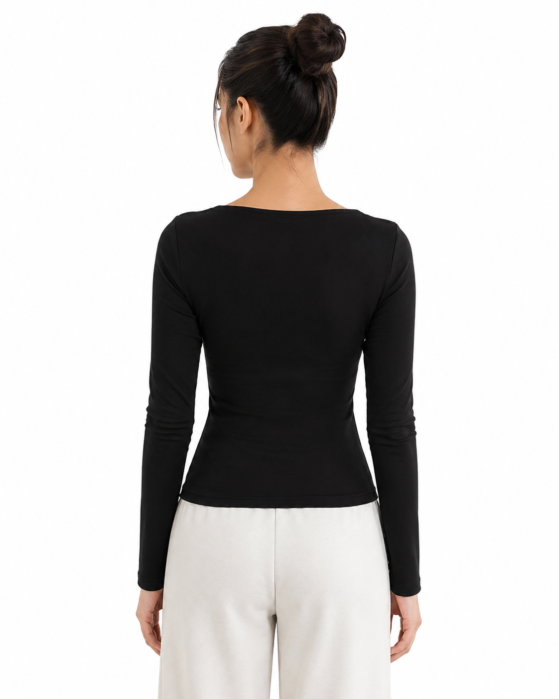 Square Neck Long Sleeve Top thumb 3