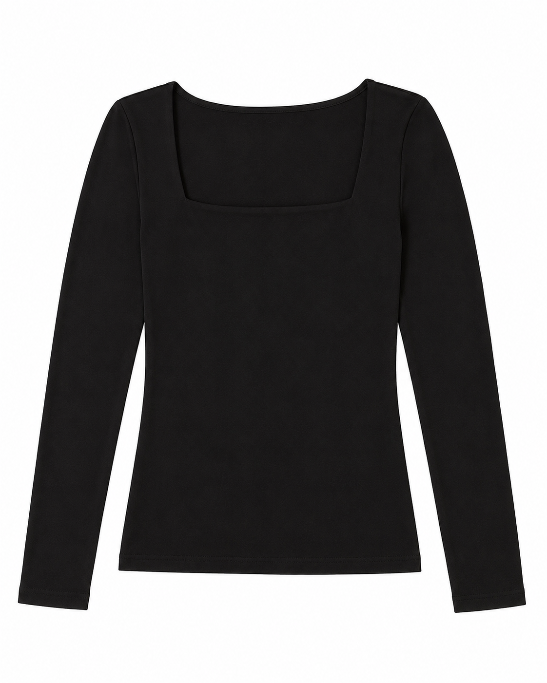 Square Neck Long Sleeve Top