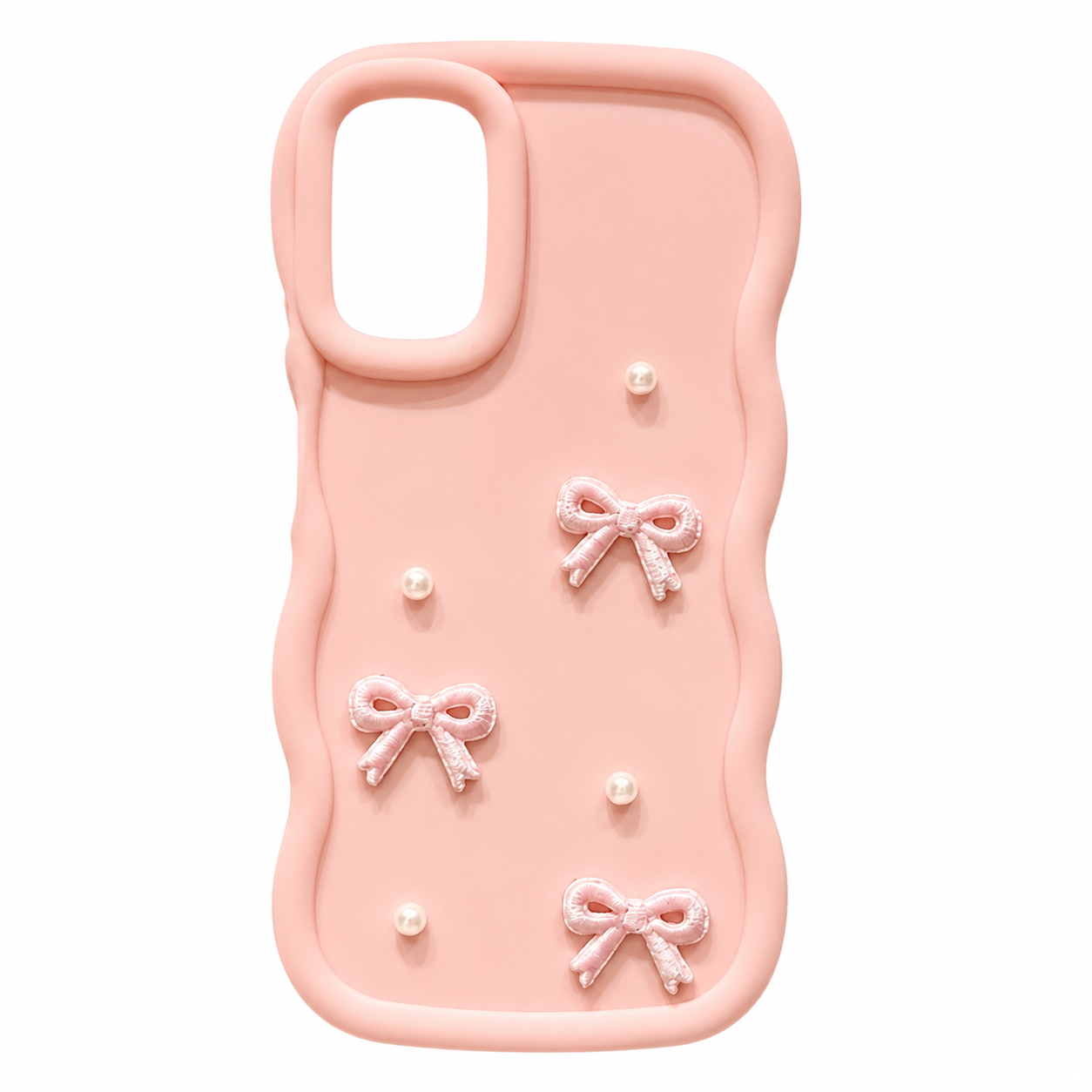 Pink Bow & Pearl Phone Case