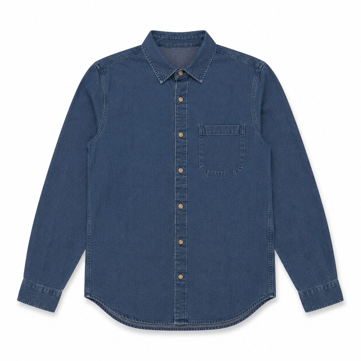 Women’s Blue Denim Button-Up Shirt