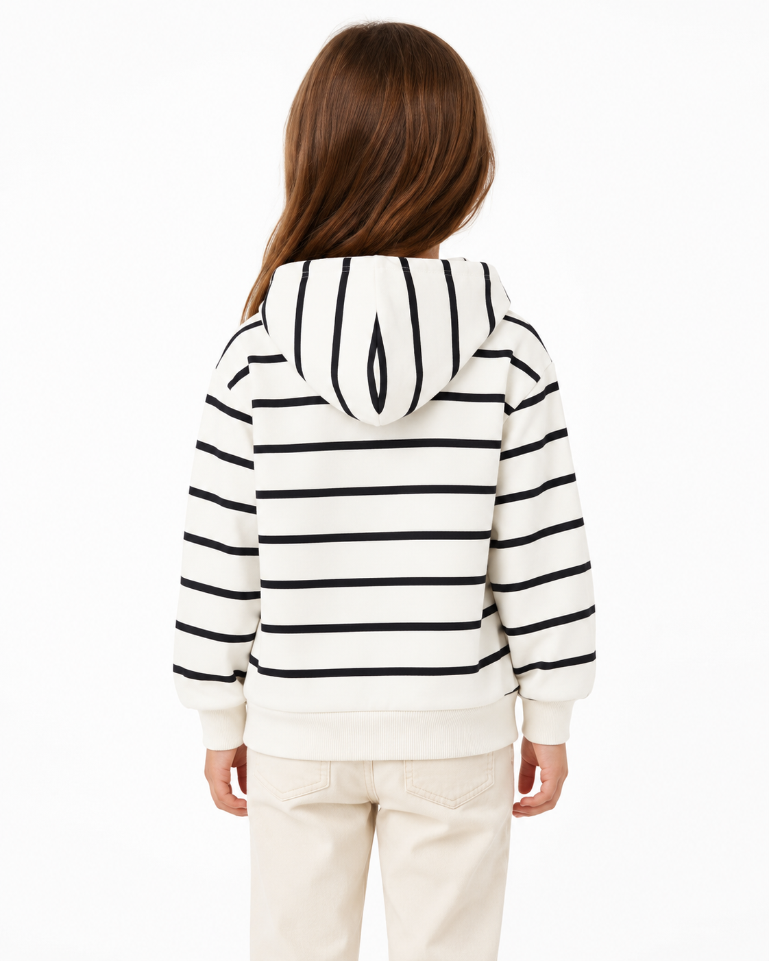 Kids Striped Heart Hoodie thumb 3