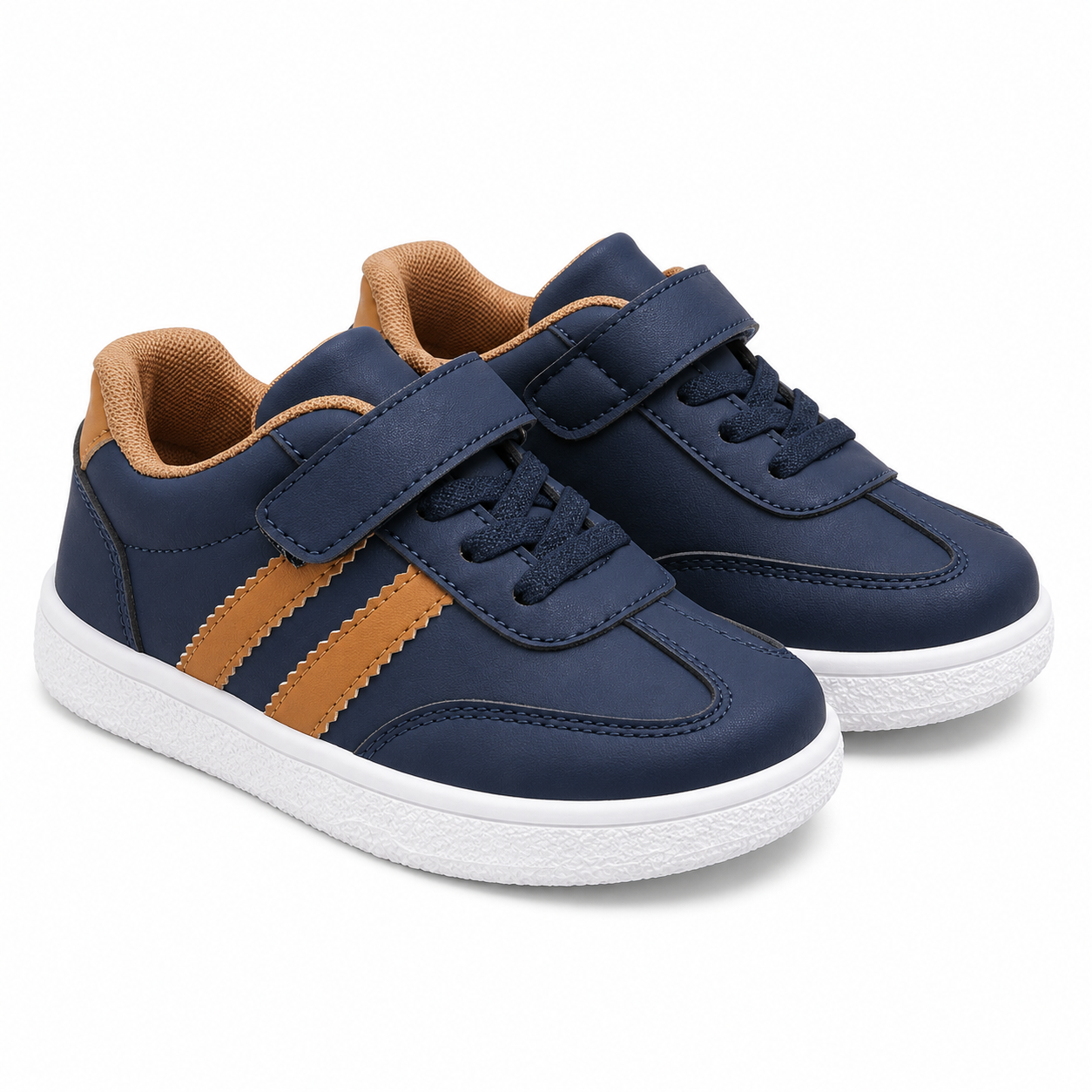 Kids Blue Hook & Loop Sneakers thumb 2