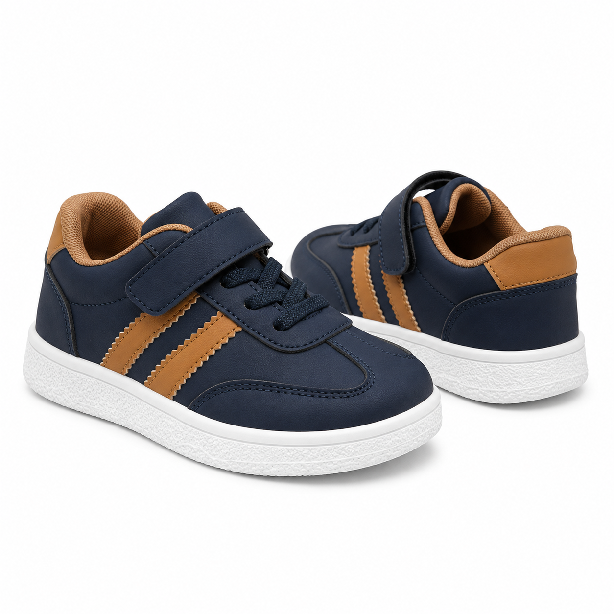 Kids Blue Hook & Loop Sneakers thumb 3