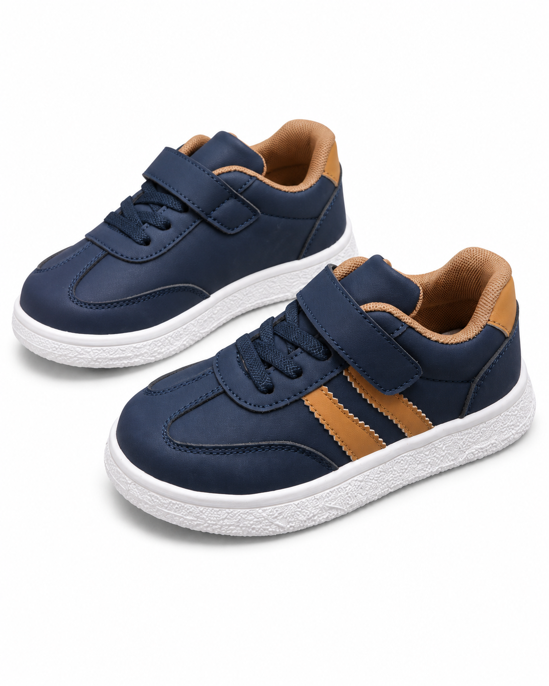Kids Blue Hook & Loop Sneakers