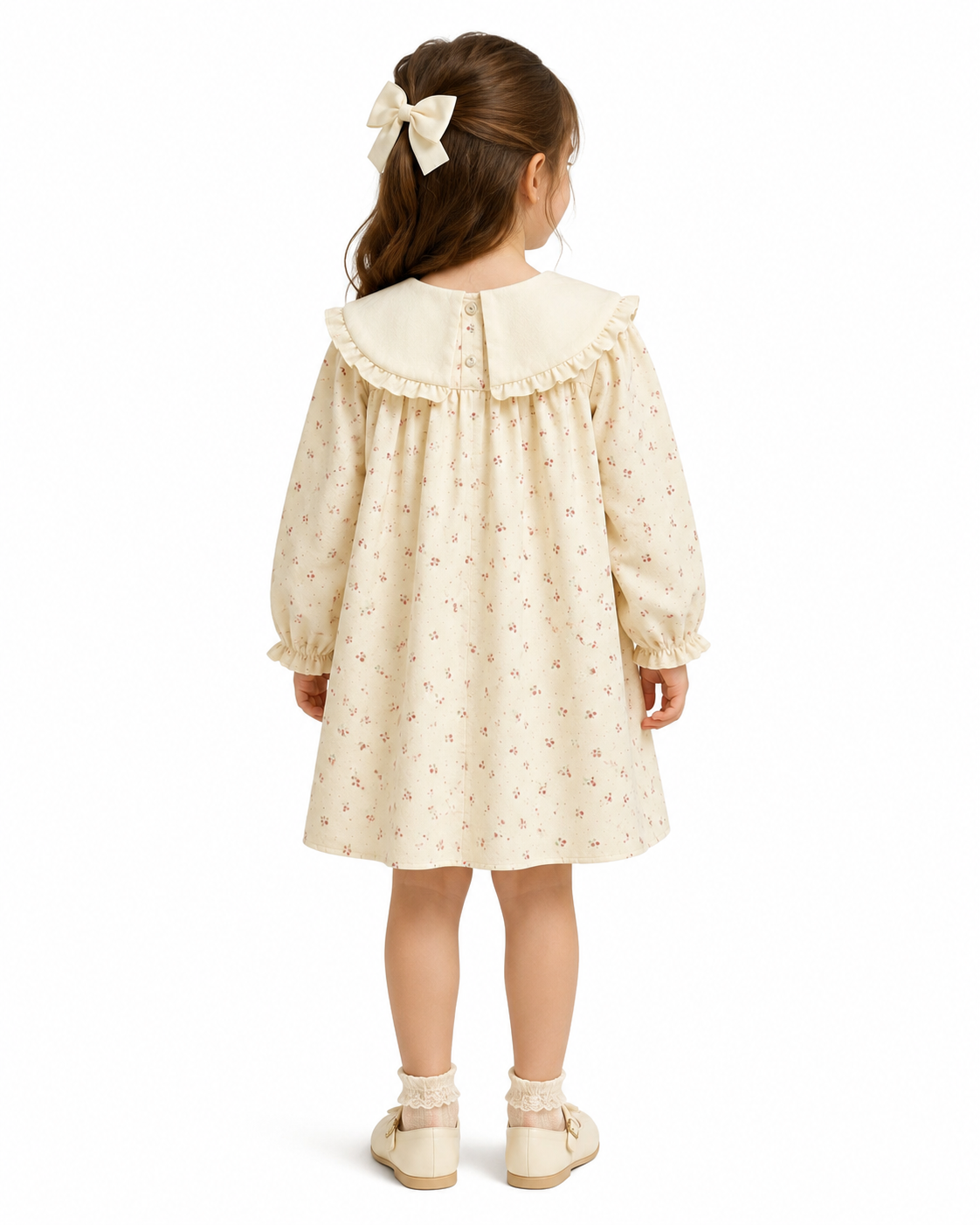 Girls Yellow Floral Vintage Dress thumb 3