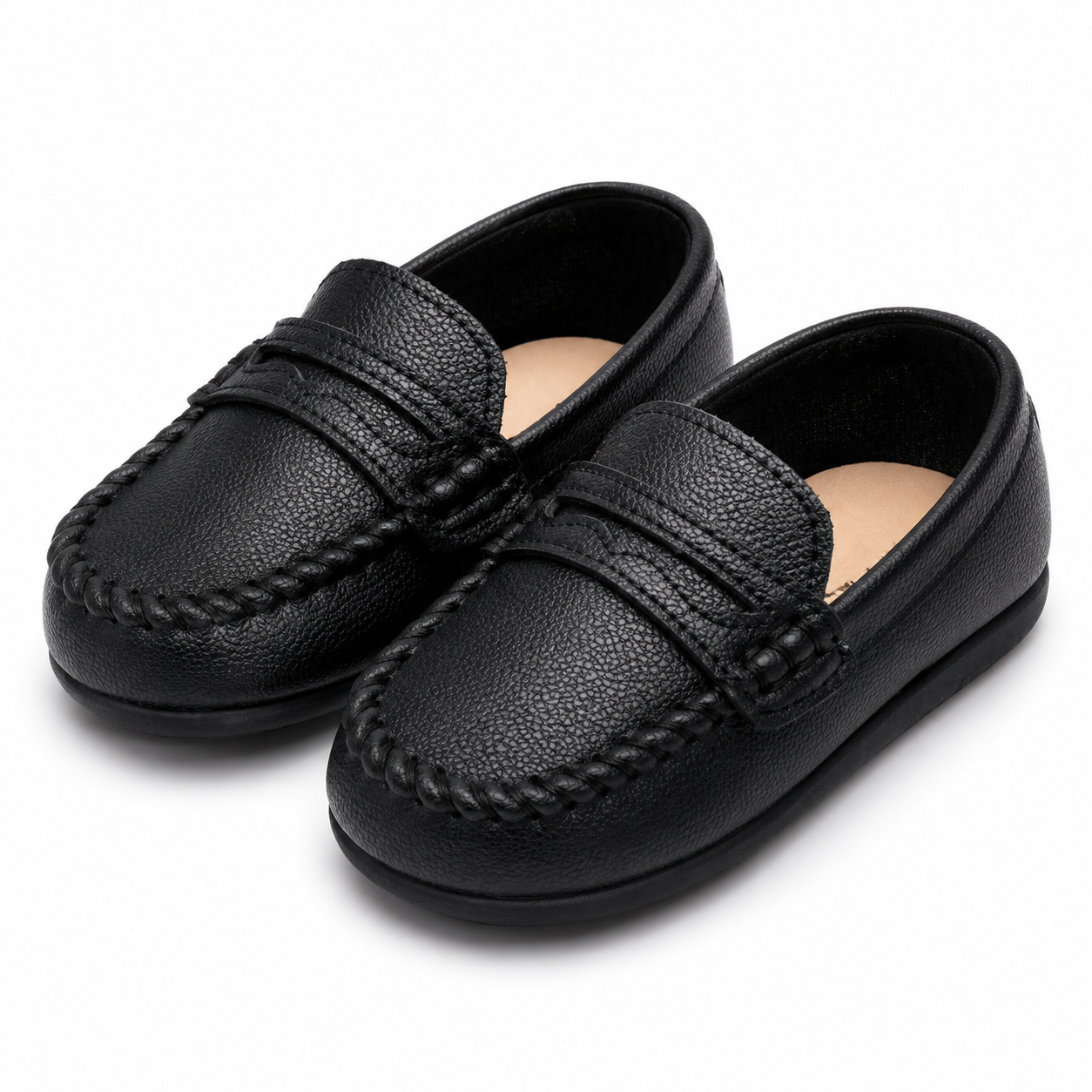 Black Slip-On Baby Boy Shoes
