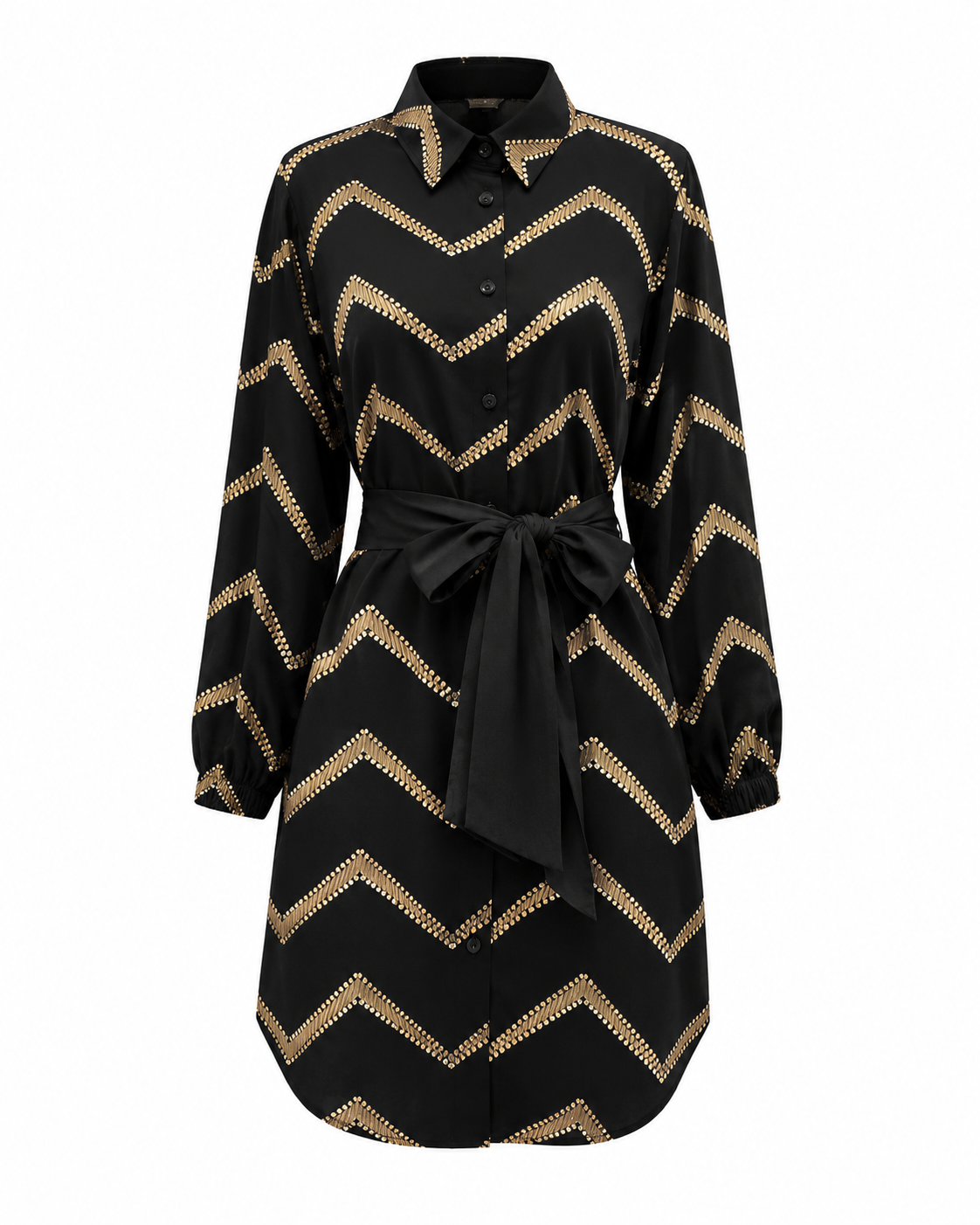 Women’s Black & Gold Shirt Dress