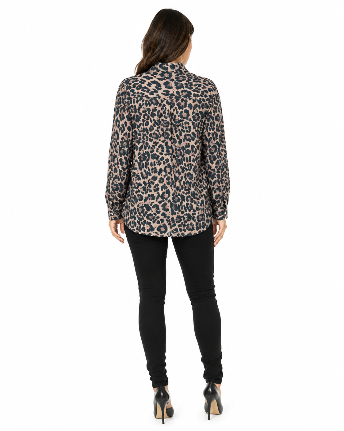 Women’s Leopard Print Button Front Shirt thumb 3