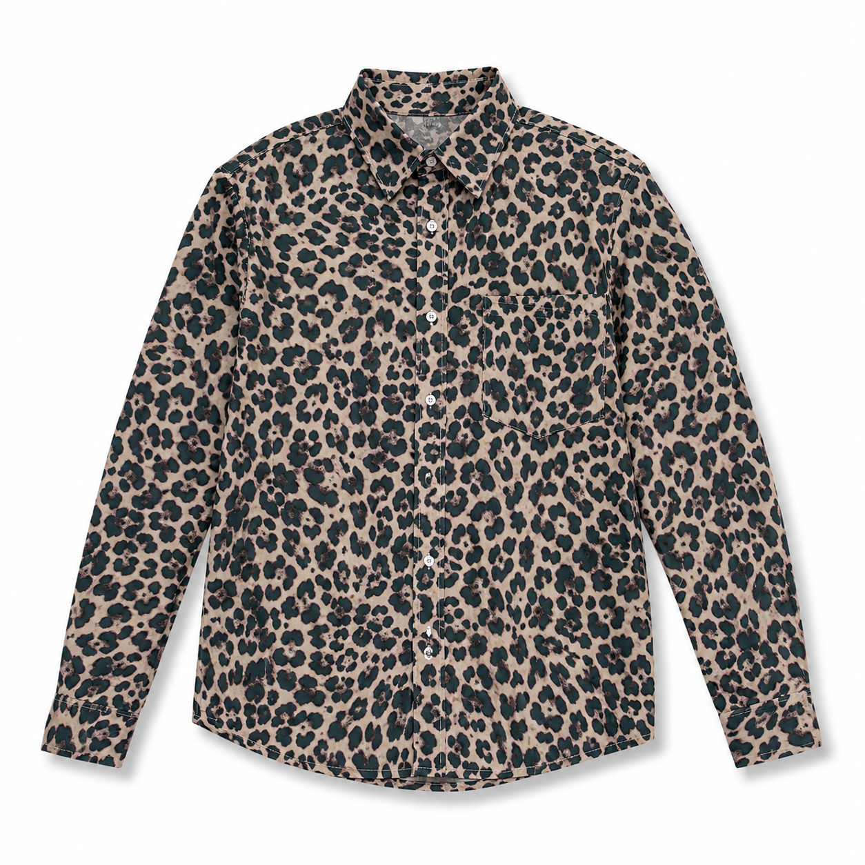 Women’s Leopard Print Button Front Shirt