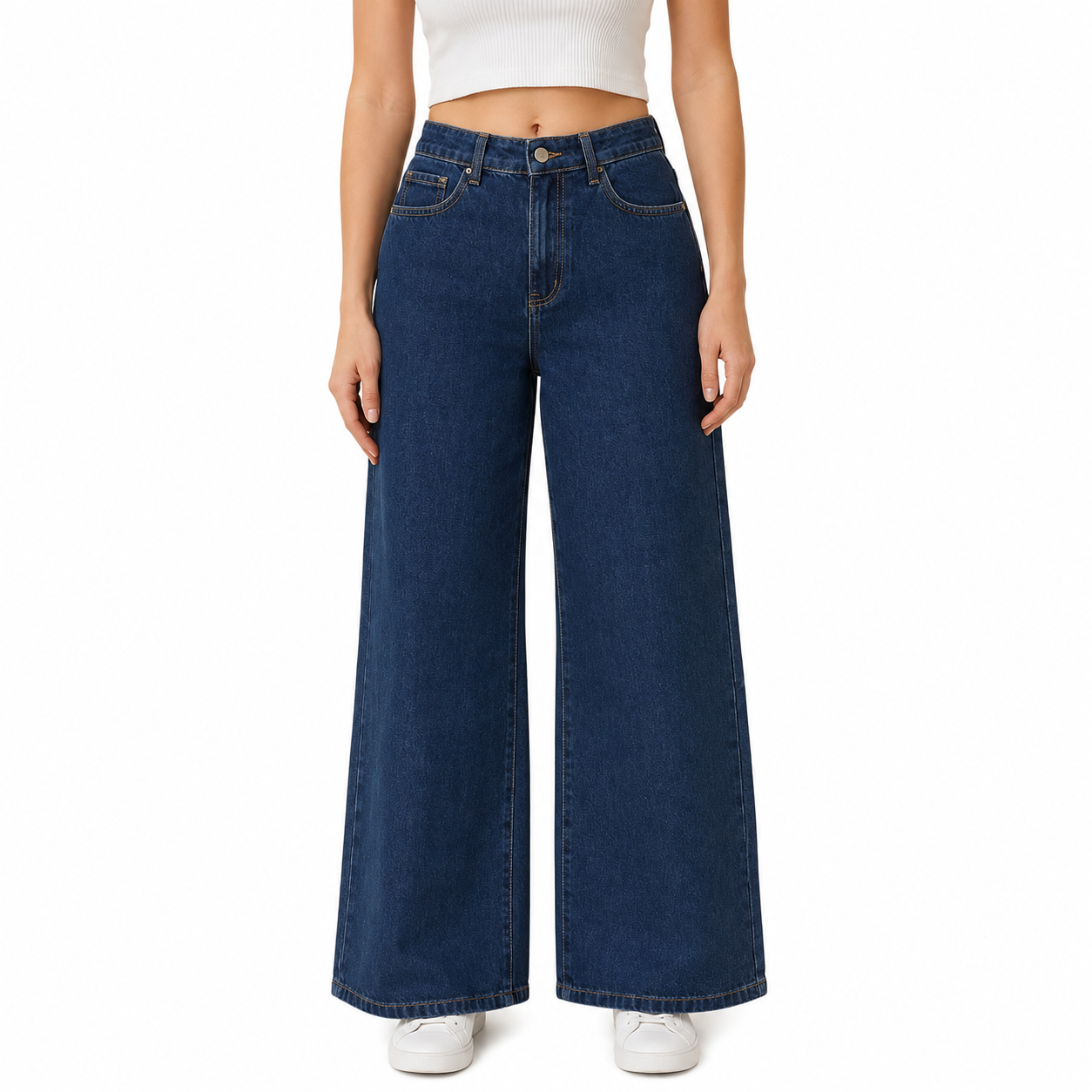 Women Wide Leg Denim Jeans thumb 2