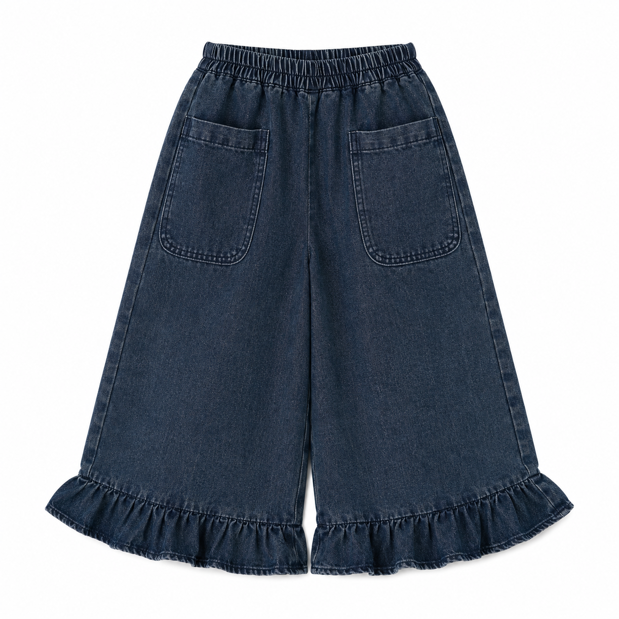 Kids Young Girl Washed Casual Loose Cute Denim Jeans