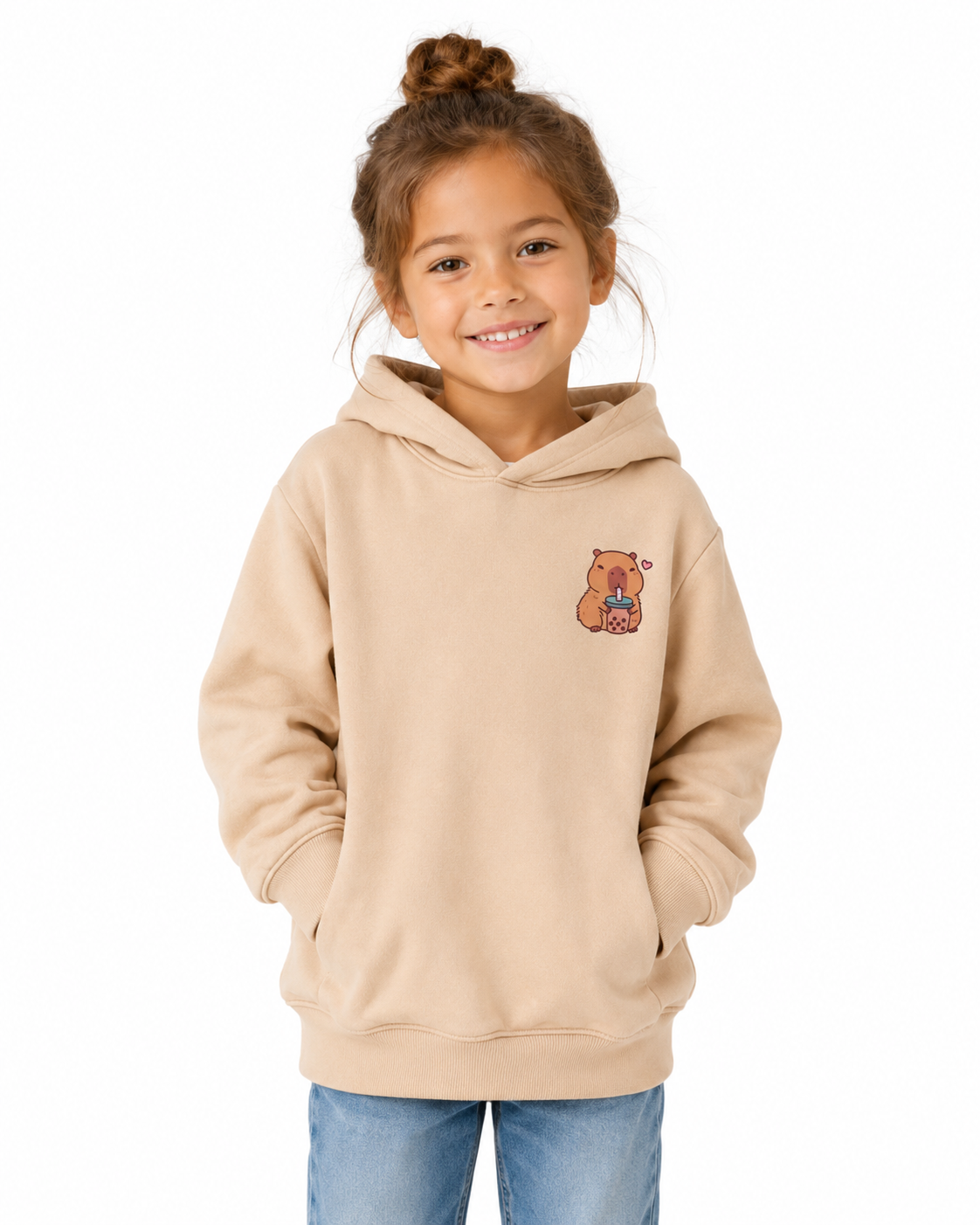 Tween Girls Casual Printed Pullover Sweatshirt, Thermal Lined thumb 2