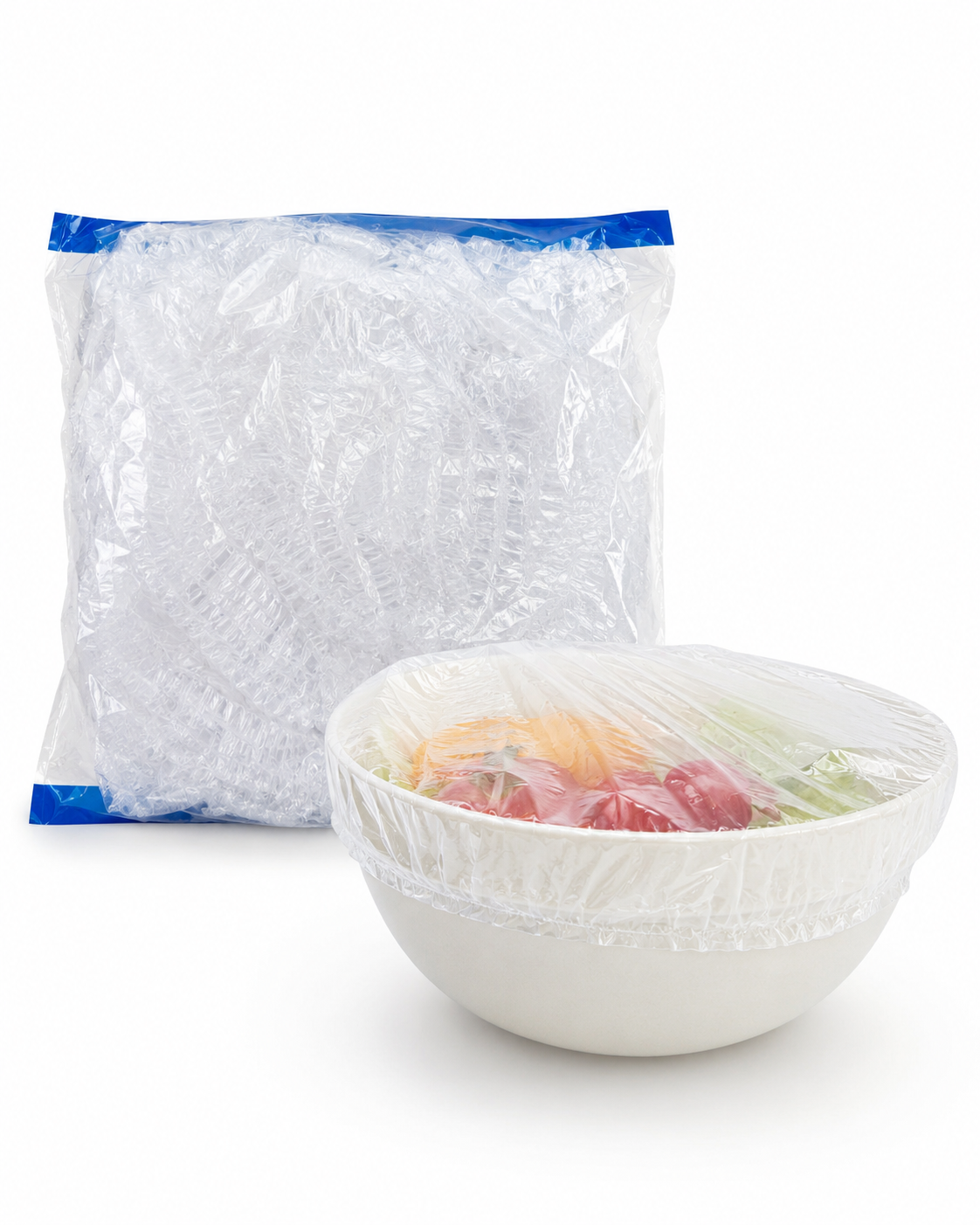 100pcs Transparent Food Preservation Cover, Multi Use Elastic Dustproof Disposable Bags