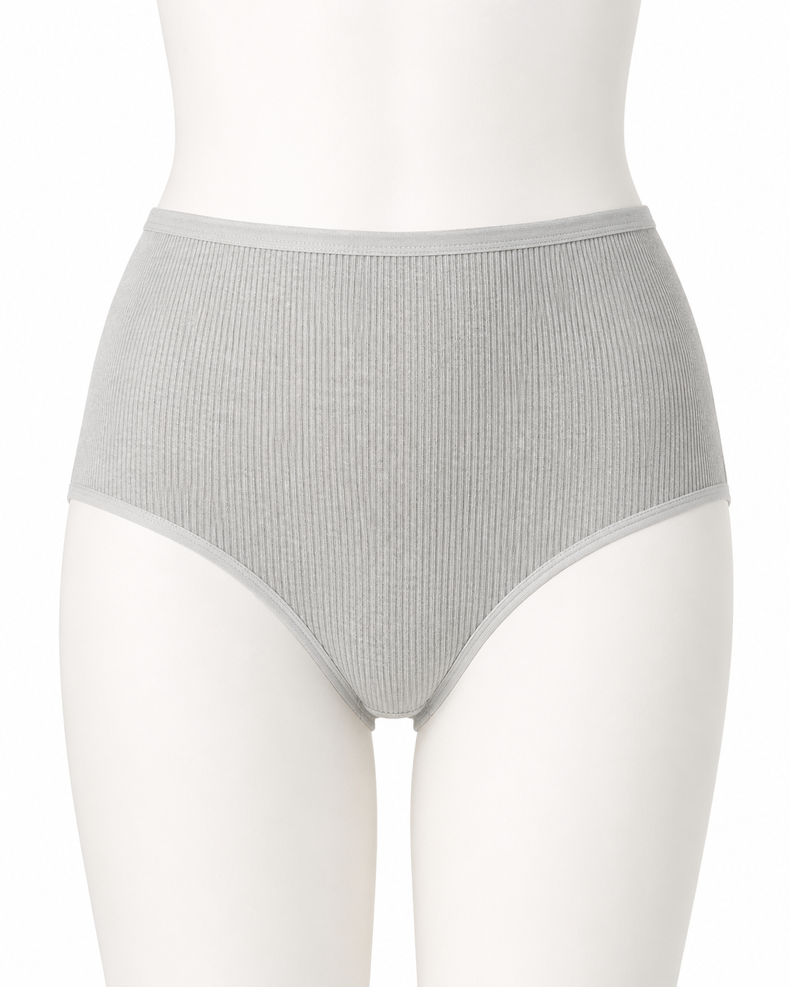 4pcs Pure Cotton High Waist Comfortable Ribbed Solid Color Women’s Briefs thumb 2