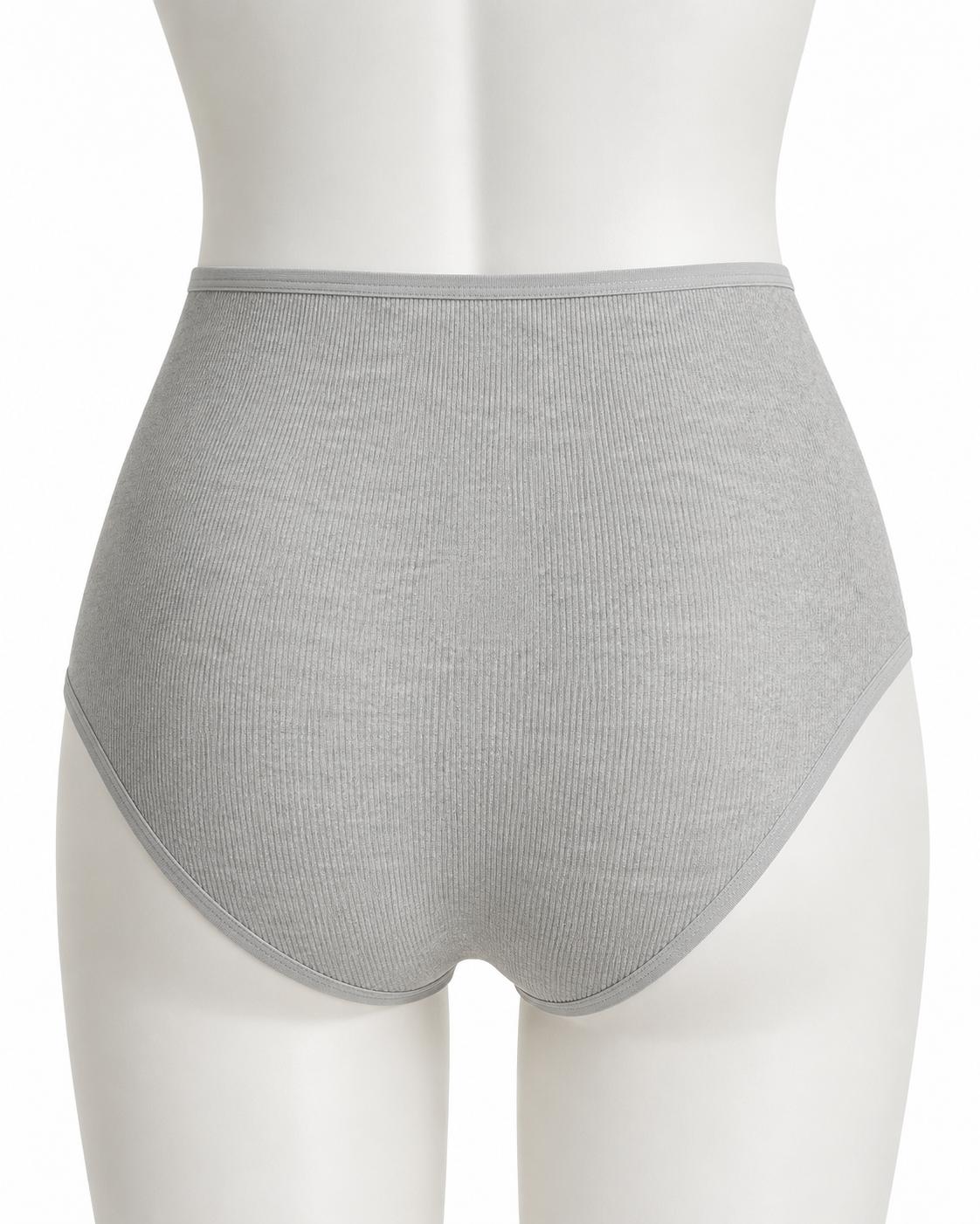 4pcs Pure Cotton High Waist Comfortable Ribbed Solid Color Women’s Briefs thumb 3