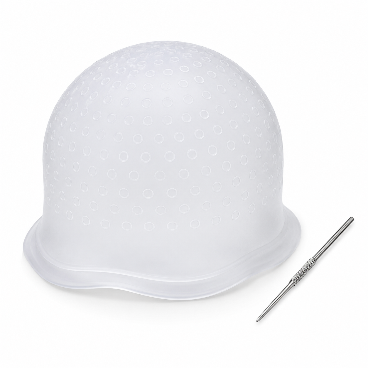 1pc Reusable Silicone Hair Dye Cap With Hook, Professional & Practical Hair Dyeing Cap