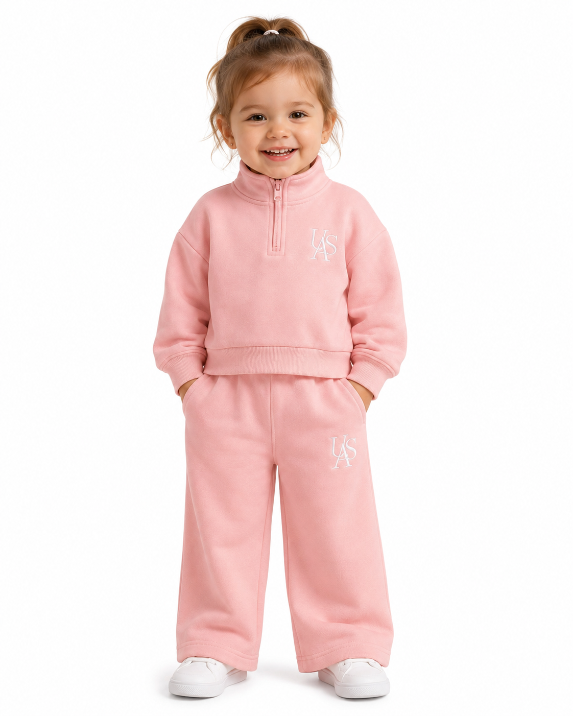 2pcs Baby Girl Baby Pink Thermal Lined Warm Outfit thumb 2