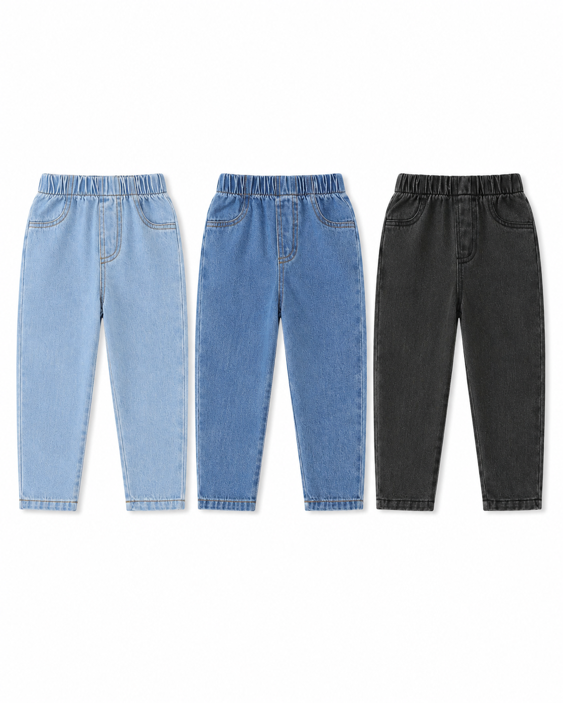 3pcs Toddler Denim Pants Set
