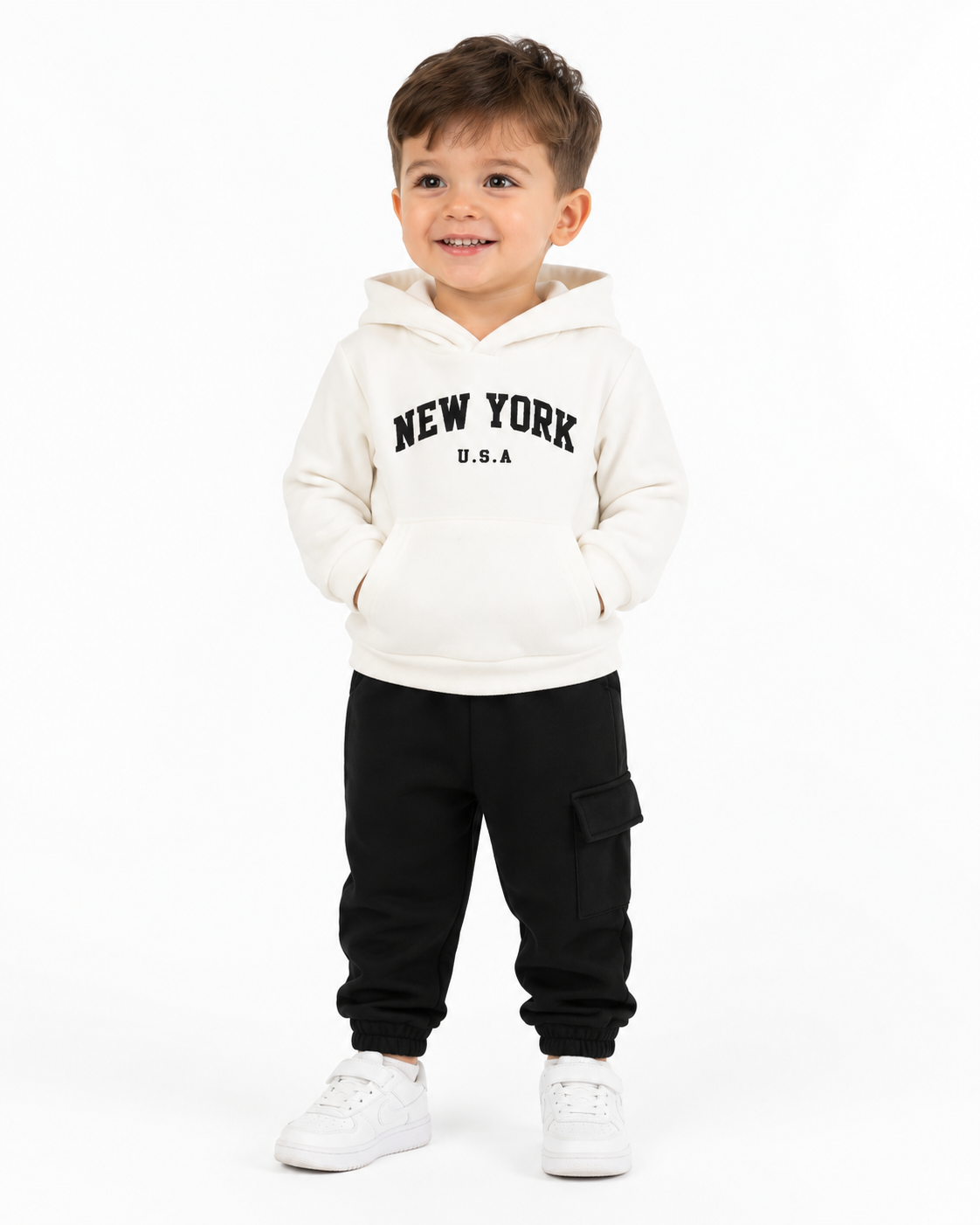 Kids New York Hoodie & Cargo Pants Set thumb 2
