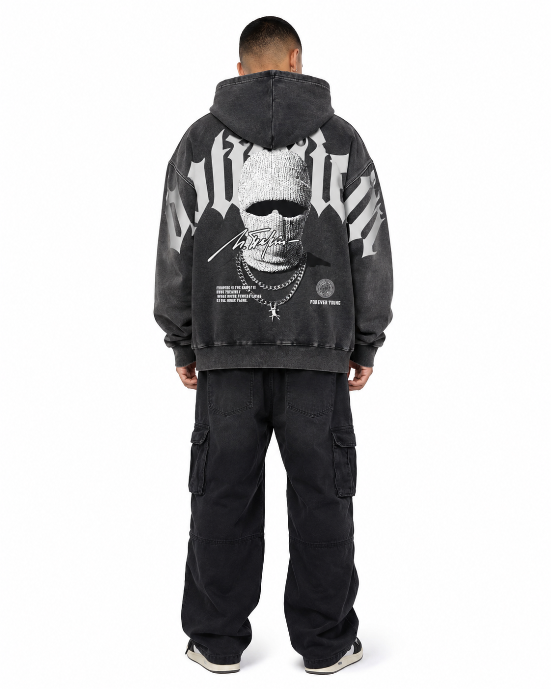 Men Black Graphic Hoodie thumb 3