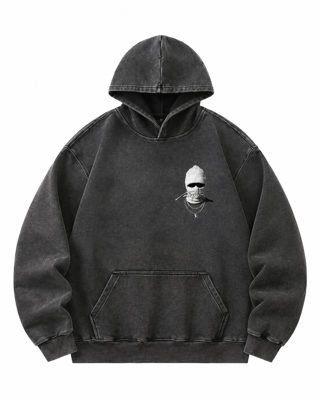 Men Black Graphic Hoodie