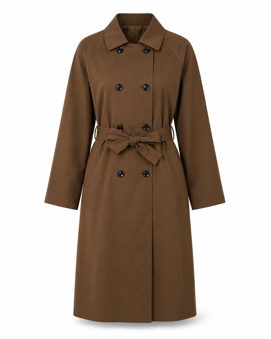 Women Brown Long Trench Coat
