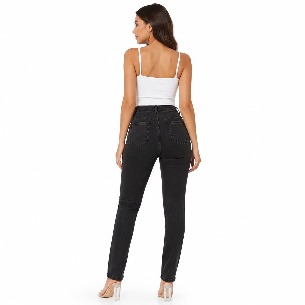 Women Black/Grey Denim Jeans thumb 3