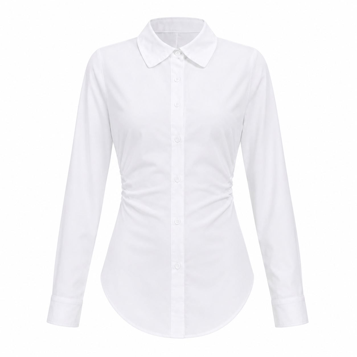 Women White Button Up Shirt